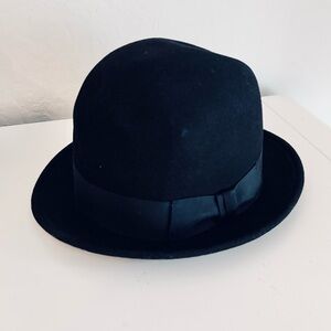Country Gentleman Floyd Wool Felt Fedora Hat in Black, Size M